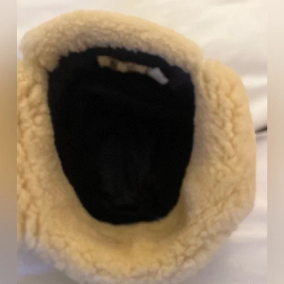 Vintage Hatters and Millinery Workers Union Leather & Sherling Flap Hat - Picture 9 of 10